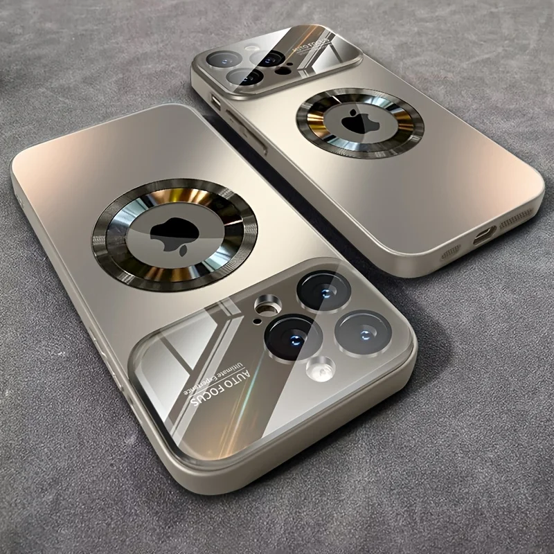 Fashion Glass Camera for Magsafe Case for IPhone 17 Air 16 15 14 Plus 13 12 11 Pro Max Shockproof Magnetic Wireless Charge Cover view 3