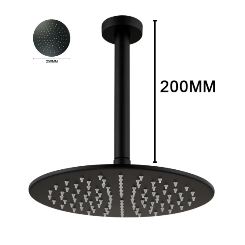 

Chrome Round 10 inches Stainless Steel Rainfall Shower Head Bathroom Accessory Wall Mounted Shower Arm Accessories
