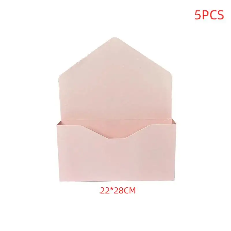 

【Отличный】Набор из 5 креативных коробок-конвертов для цветов, складных вручную, подарочных пакетов для букетов, упаковочных материалов для DIY, свадебных и праздничных мероприятий