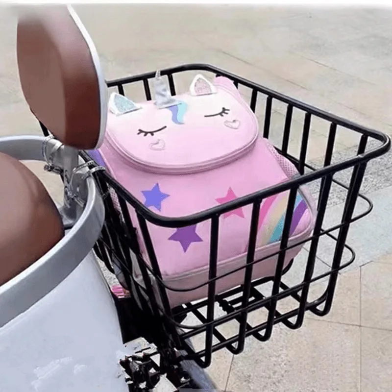 

Multi-functional Bicycle Basket Front Handlebar Storage Basket IronWire Basket Bike Storage Basket Metal Basket Organizer Parts