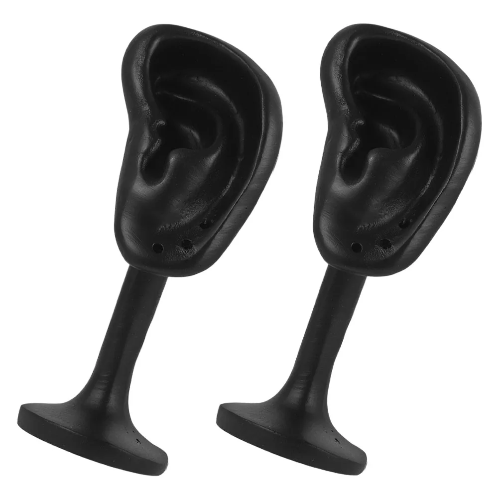 

2pcs Earring Display Stand Artificial Holder Rack Jewelry Shaped Organizer Studs Earrings Hanger Simulated Ear Mold Live