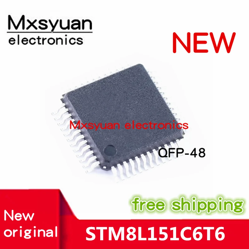 5pcs~50pcs STM8L151C6T6 STM8L151 C6T6 LQFP48 New original In stock 8BIT 32KB FLASH