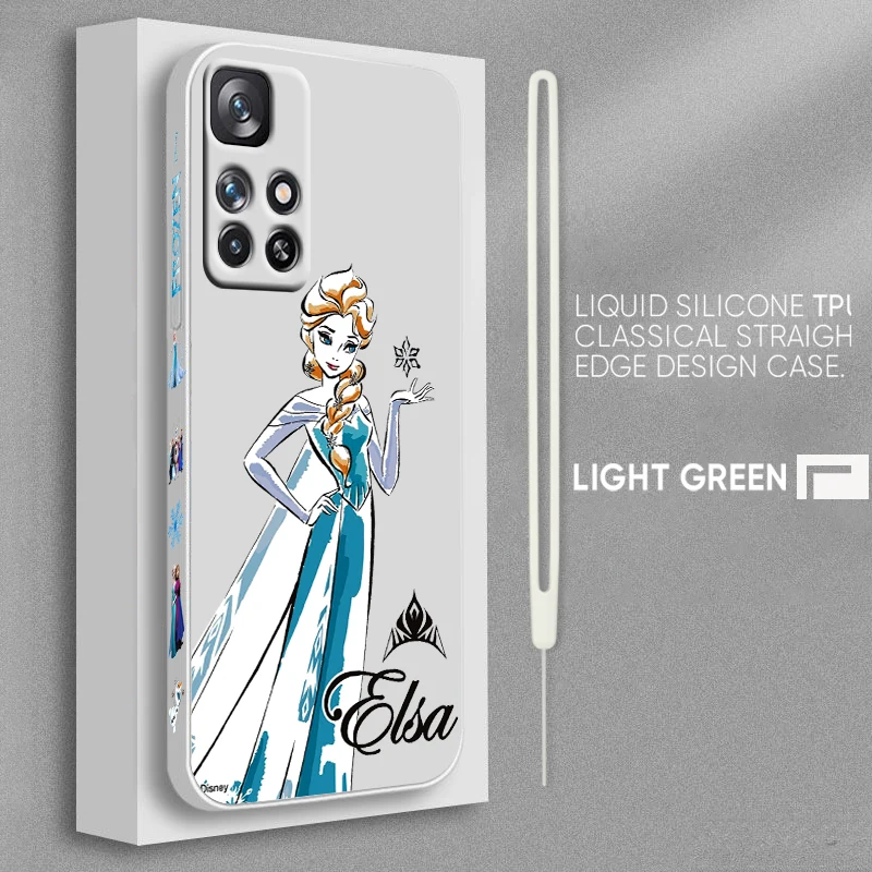 

Disney Frozen Aisha Anna Phone Case For Xiaomi Redmi 12 12C 11 Prime A1 10 9A 9T 9 8 7 6 Pro 4G 5G Liquid Left Rope Cover Funda