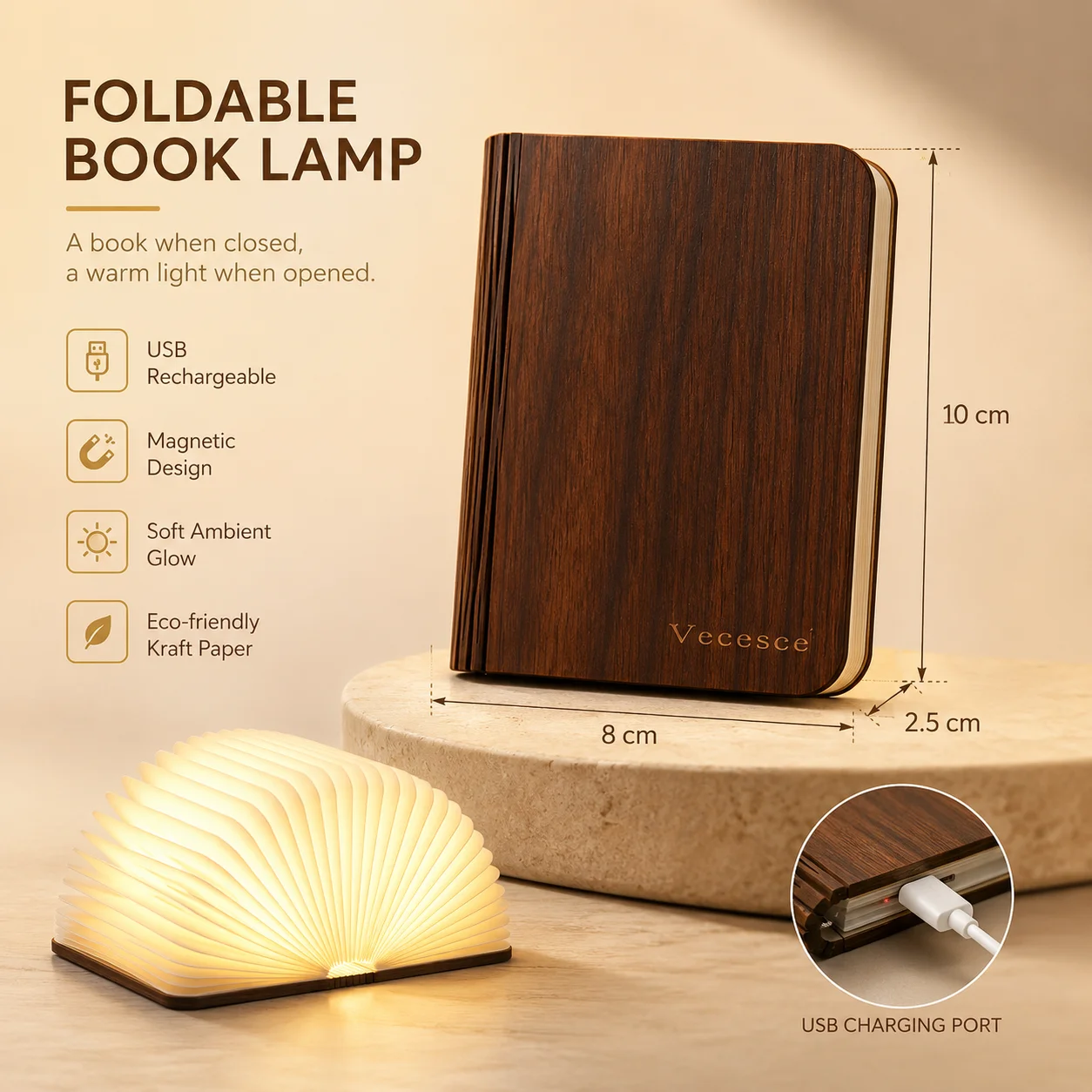 LED houten boekenlamp, opvouwb - Laptop Accessories Light recensie en prijs