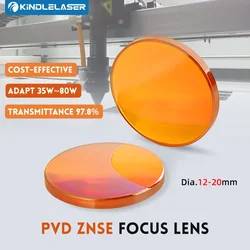 Lente de enfoque ZnSe lente láser PVD Co2 Dia.12/15/18/19.05/20 FL38.1/50.8/63.5/76.2/101.6/127mm para máquina cortadora de grabado láser CO2