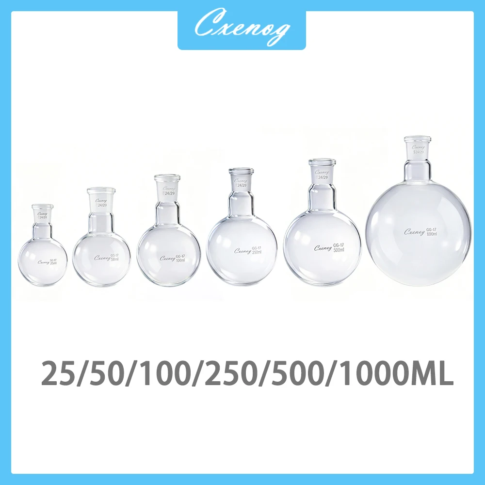 25-1000ML 24 Joint Lab Borosilicate Glass Rotary Evaporator Flask Round-Bottom Ware Lab Glassware