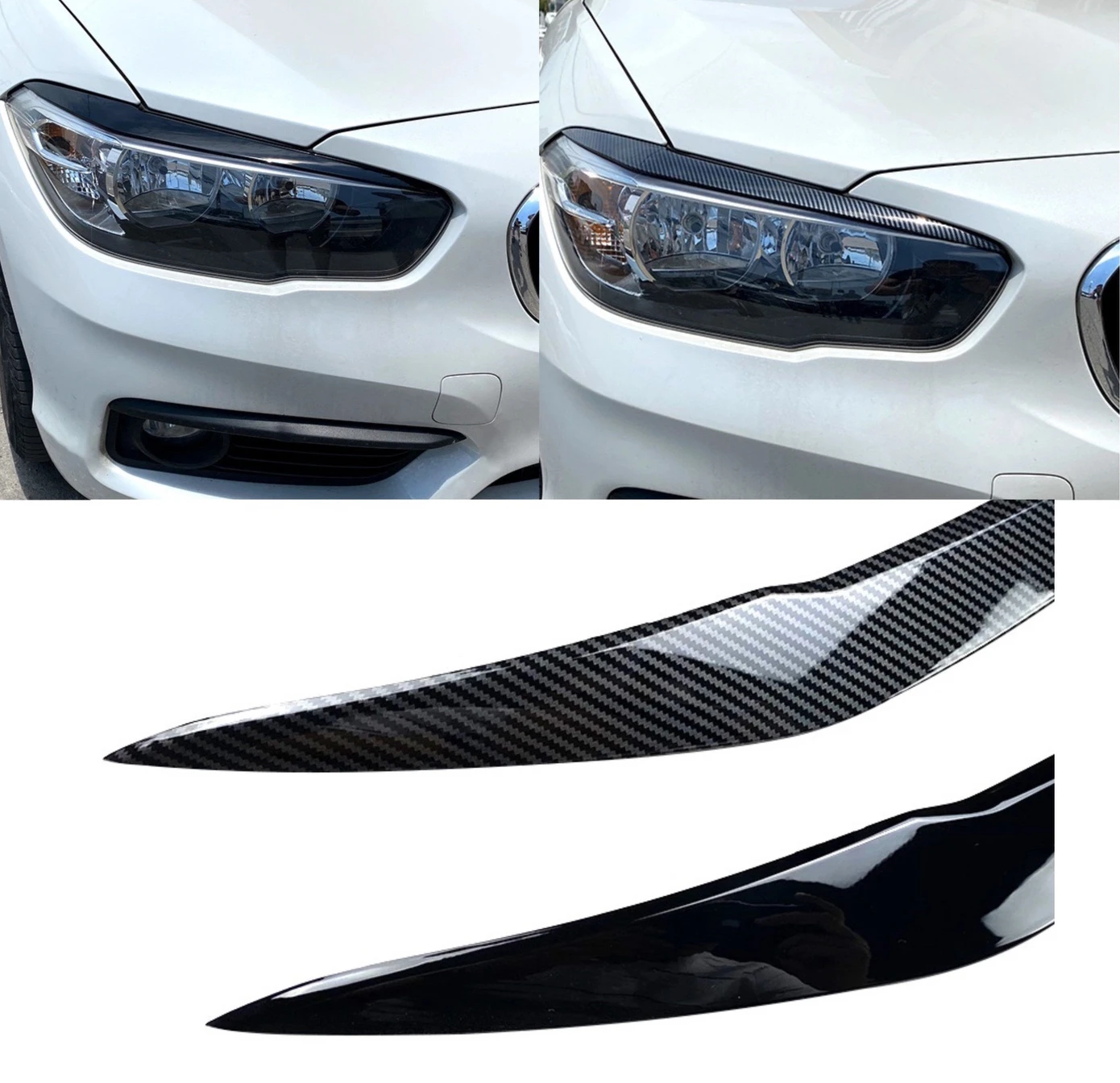 

Car Evil Eye Headlight Eyebrows Fit for BMW 1 Series F20 F21 Facelift 2015-2019 Eyelids Bodykits Tuning Apron Accessories