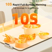 Plaque chauffante électrique, tapis chauffant pour aliments, Table à manger en Silicone, chauffage rapide des aliments, plateau chauffant pour café, plaque chauffante pliable pour aliments 3