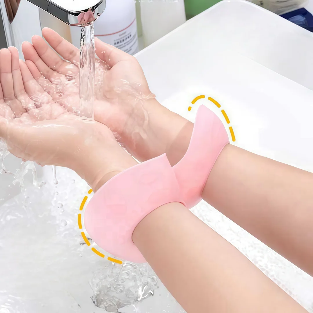 

2pcs Reusable Silicone Wristbands Waterproof Splash-Proof Arm Cuffs for Face Cleansing Shower Skincare Routine-Bath Accessories