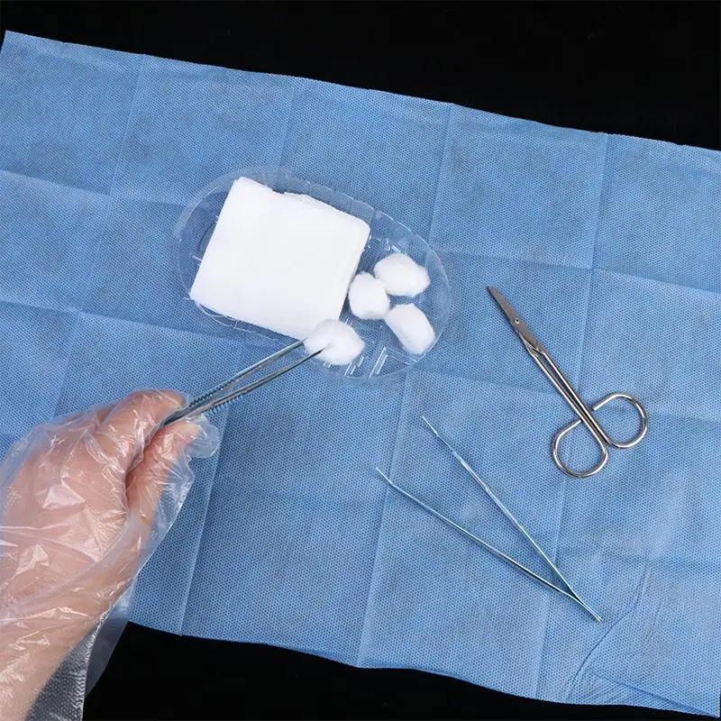 1 Set Debridement-Naht-Desinfektions-Wundpflege-Werkzeugset NEU Steriles Einweg-Verband-Ersatzwerkzeugset – Detail 6