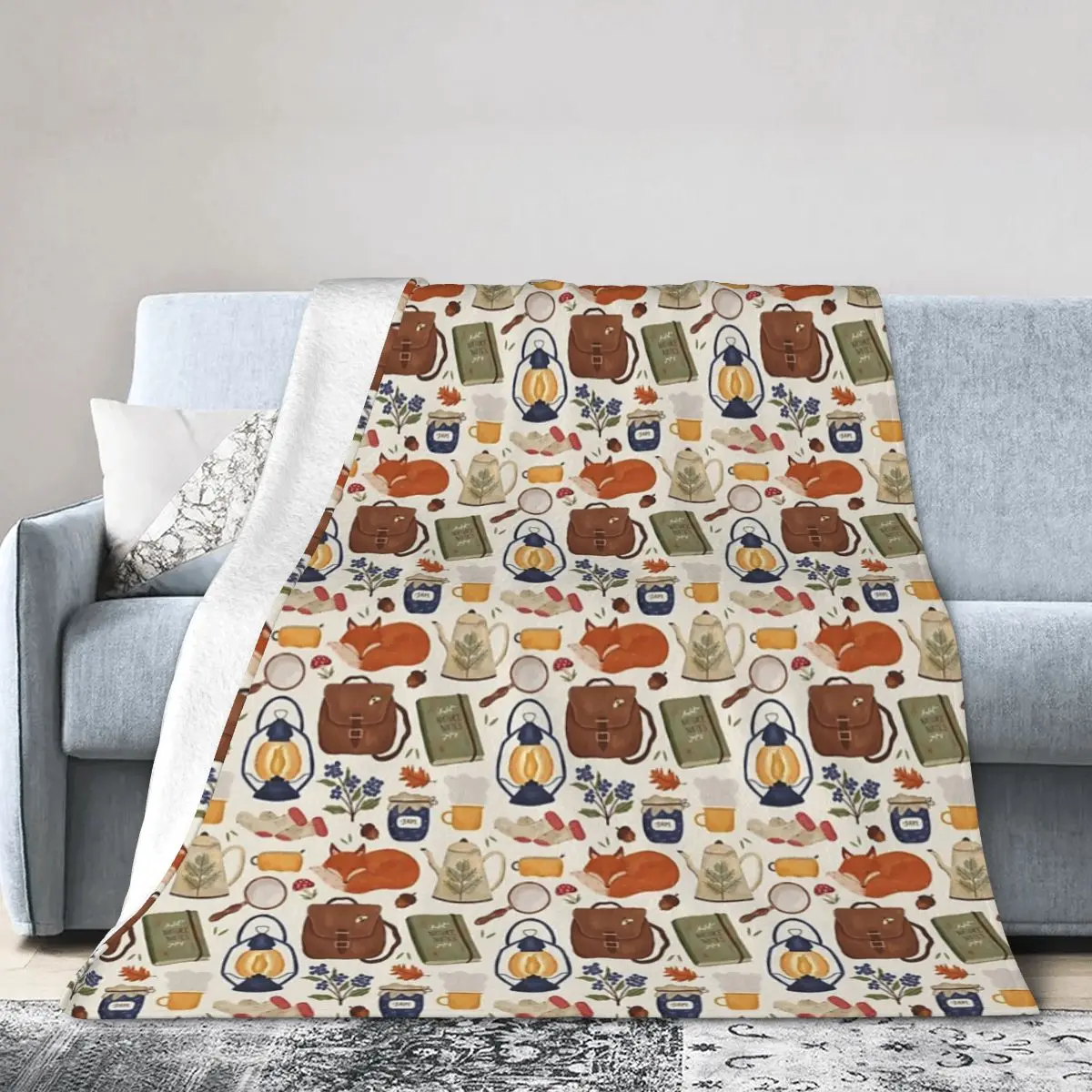 Woodland Wanderings Blanket Soft Warm Flannel Throw Blanket Plush for Bed Living room Picnic Travel Home Couch