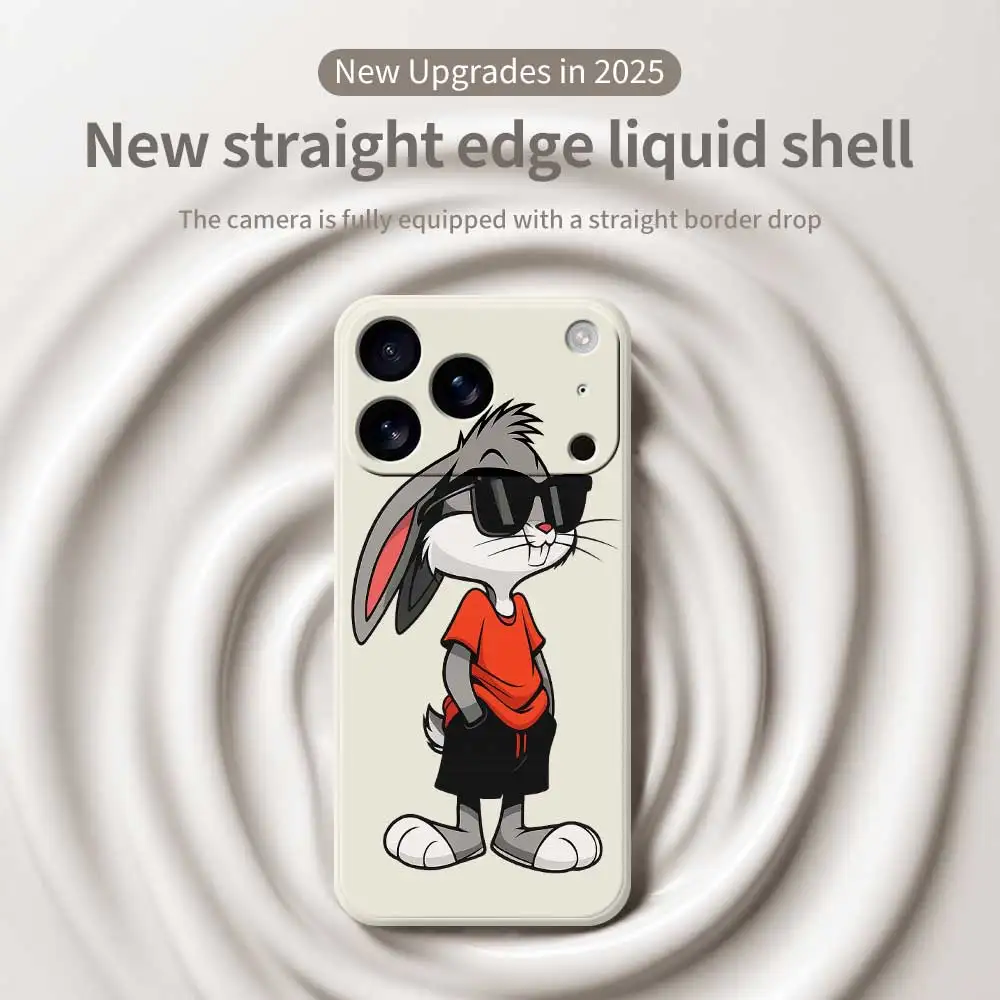 Coole Kaninchen Handyhülle für iPhone 17 Pro Max 17 Air 16 15 14 13 12 11 Pro Max XS Max 7 8 Plus 16e 16 15 Plus TPU Cover Coque
