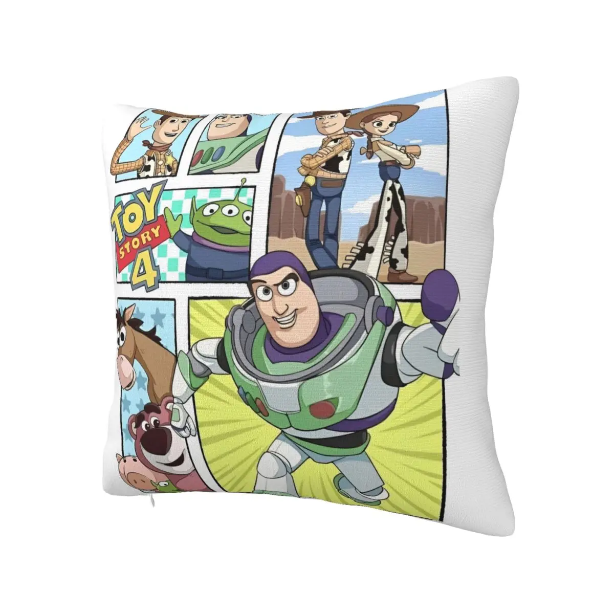 Toy Story Cartoon Cute Pillowcase Printed Polyester Cushion Cover Gift Woody Buzz Lightyear Pillow Case Cover Home Zippered 40cm