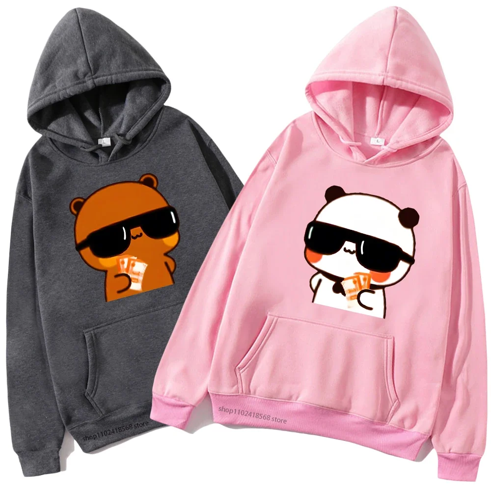 

Couple Sweatshirt Bubu and Dudu - PANDA BEAR Love 2023 Rich Lovers Graphic Hoodies Men Woemn Panda Bear Clothes Kawaii Pullover