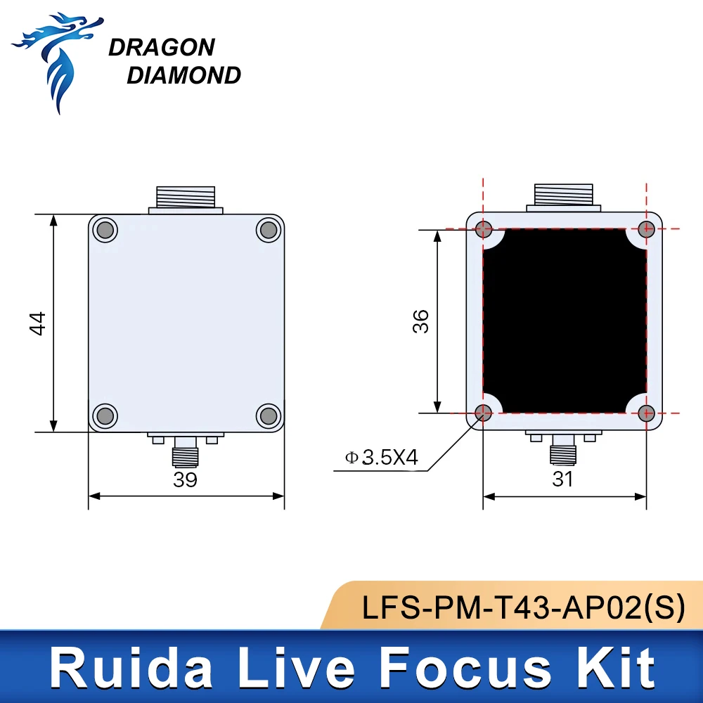 Imagem -05 - Ruida Live Focus Amplificador Sensor Head System para Metal e Não-metal Co2 Laser Cabeça de Corte Lfs-pm-t43-ap02 s Original