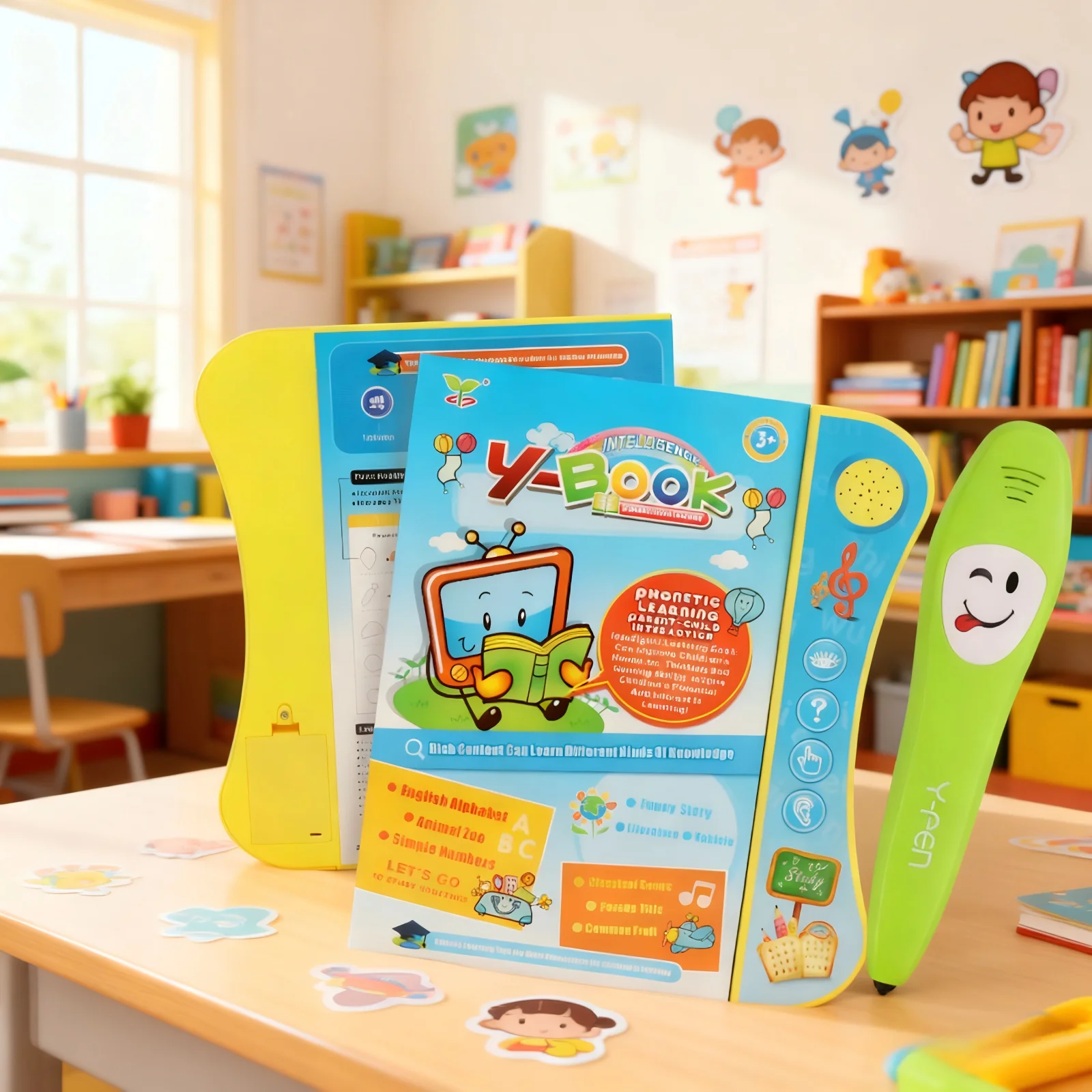 

Интерактивная звуковая книга для малышей с умной логической ручкой, распознавание цифр алфавита, обучающая просветительская игрушка, массивное содержание