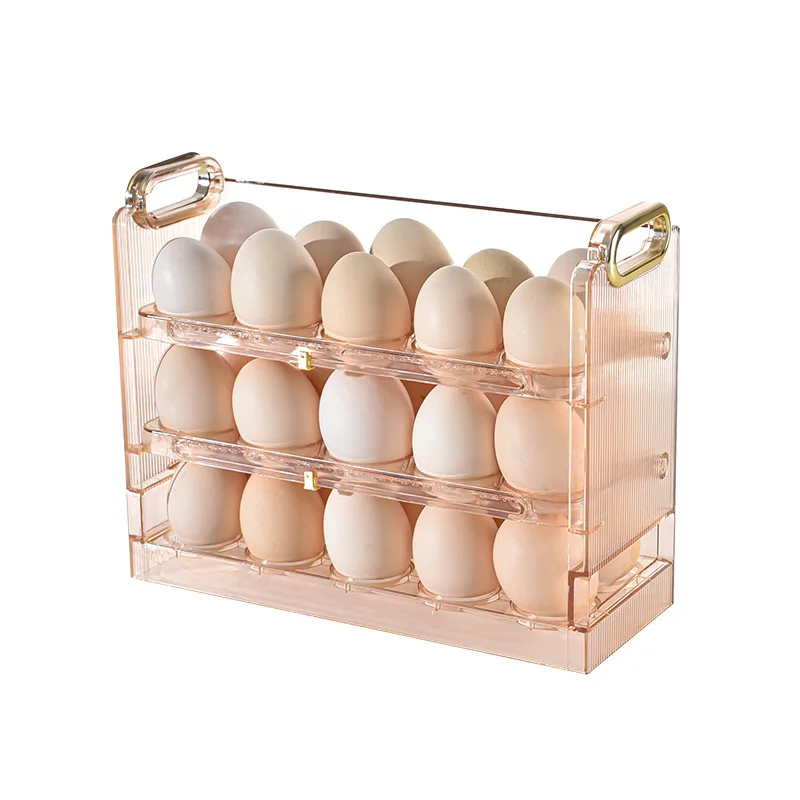 Refrigerator side door egg box multi-layer large capacity 30 egg storage box with duck egg rack on the side door