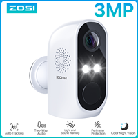 ZOSI C1 Pro Wire Free Battery Solar Security Camera 3MP Full HD Outdoor PIR Cloud Storage/SD Slot for Home Surveillance