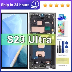 TFT S23Ultra Screen Replacement For Samsung S23 Ultra 5G LCD Display G918 SM-S918B Digital Touch Screen Digitizer with Frame