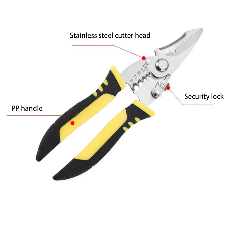 Tronchesi pinze a crimpare pinze multifunzione pinze spelafili forbici da elettricista utensili manuali strumenti da elettricista portatili
