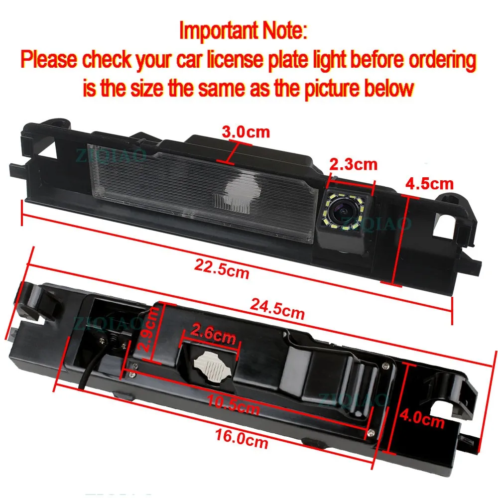 Ziqiao para toyota yaris vitz 2006 2007 2008 2009 2010 2011 2012 2013 hd câmera de estacionamento reverso hs003