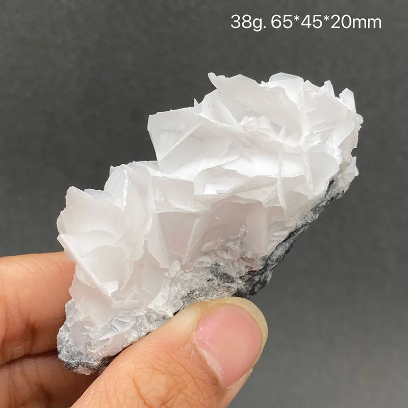 100% natural white flake calcite (fluorescent effect pink) raw stone mineral specimen healing crystal stone gemstone collection