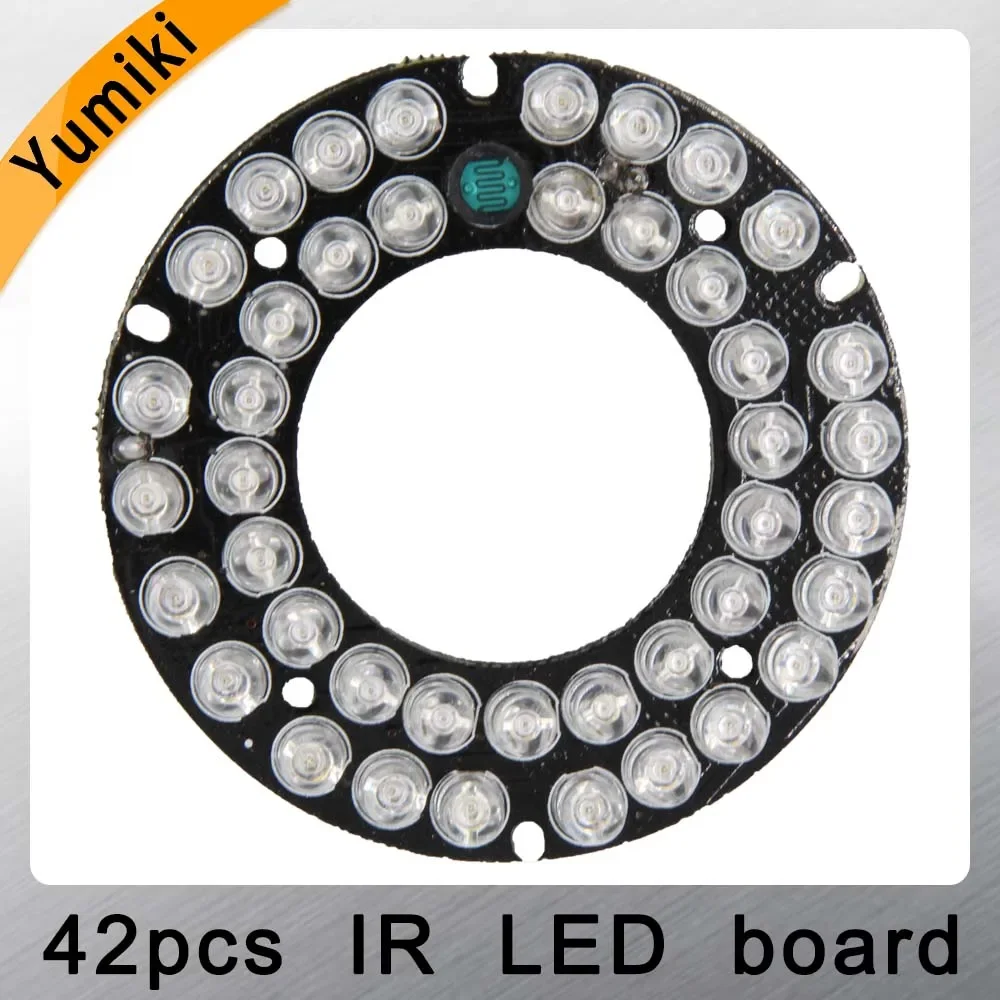 Scheda LED Yumiki Infrarossi 42 * IR per telecamere CCTV per visione notturna (diametro 60 mm)