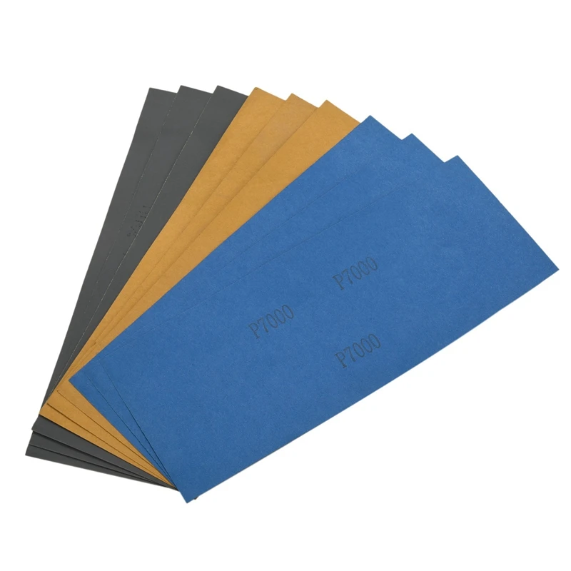 18 Pcs 3000 5000 7000 High Grit Wet And Dry Sandpaper Assortment Drywall Sanding Paper 9 X 3.6 Inch For Car Polishing CNIM Hot