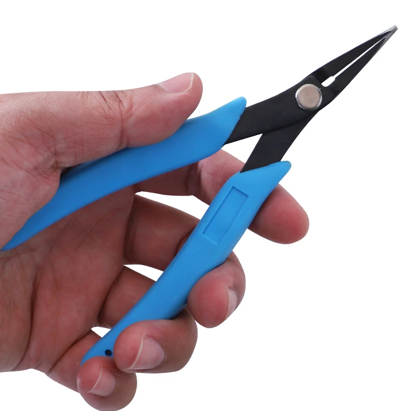 Ultra Thin Flat Nose Pliers Set Needle Nose Pliers High Carbon Steel Tweezer Nose Pliers with Smooth Jaws Comfort Grip