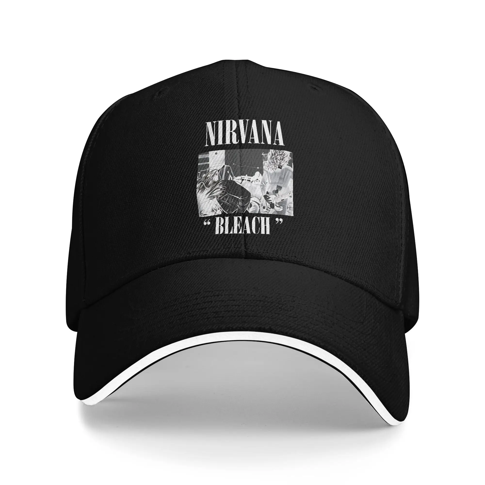 Summer Nirvana Angel Band Baseball Cap  Kpop Rock Casual Print Sun Trucker Hat Men Adult Sun-Proof Snapback Cap