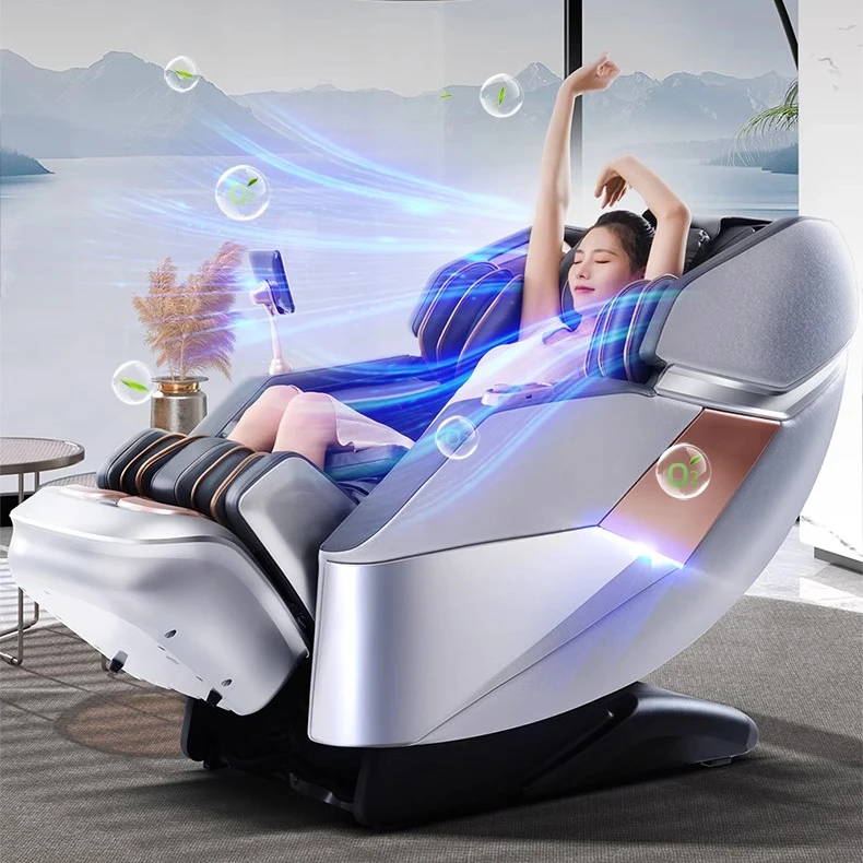 Professional Large Full Body Shiatsu Massage Sillones Masajeadores Luxury Length zero Gravity Massage Chair 8d