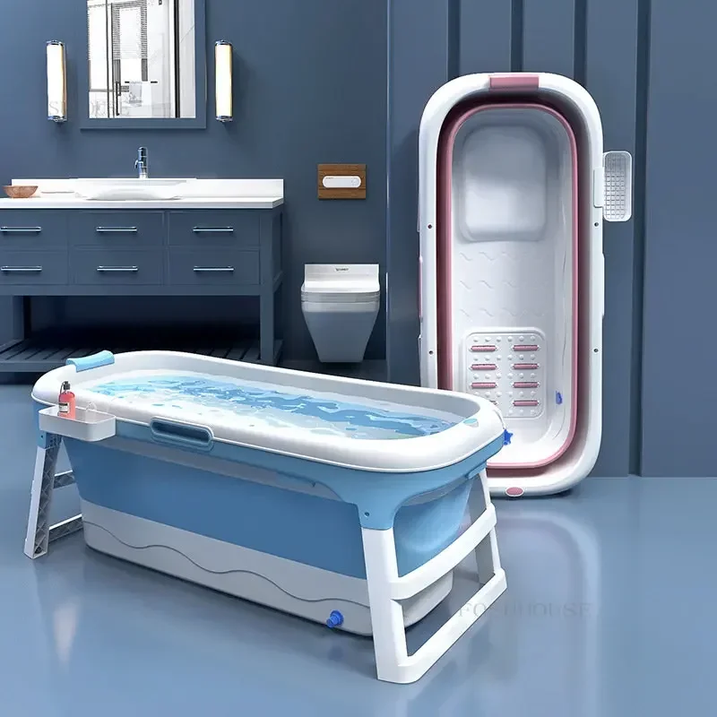 Household Large Capacity Bathtubs Artifact for Apartment Folding Adult Bath Bucket Whole Body Sauna Spa Sweat Steaming Bath Tubs