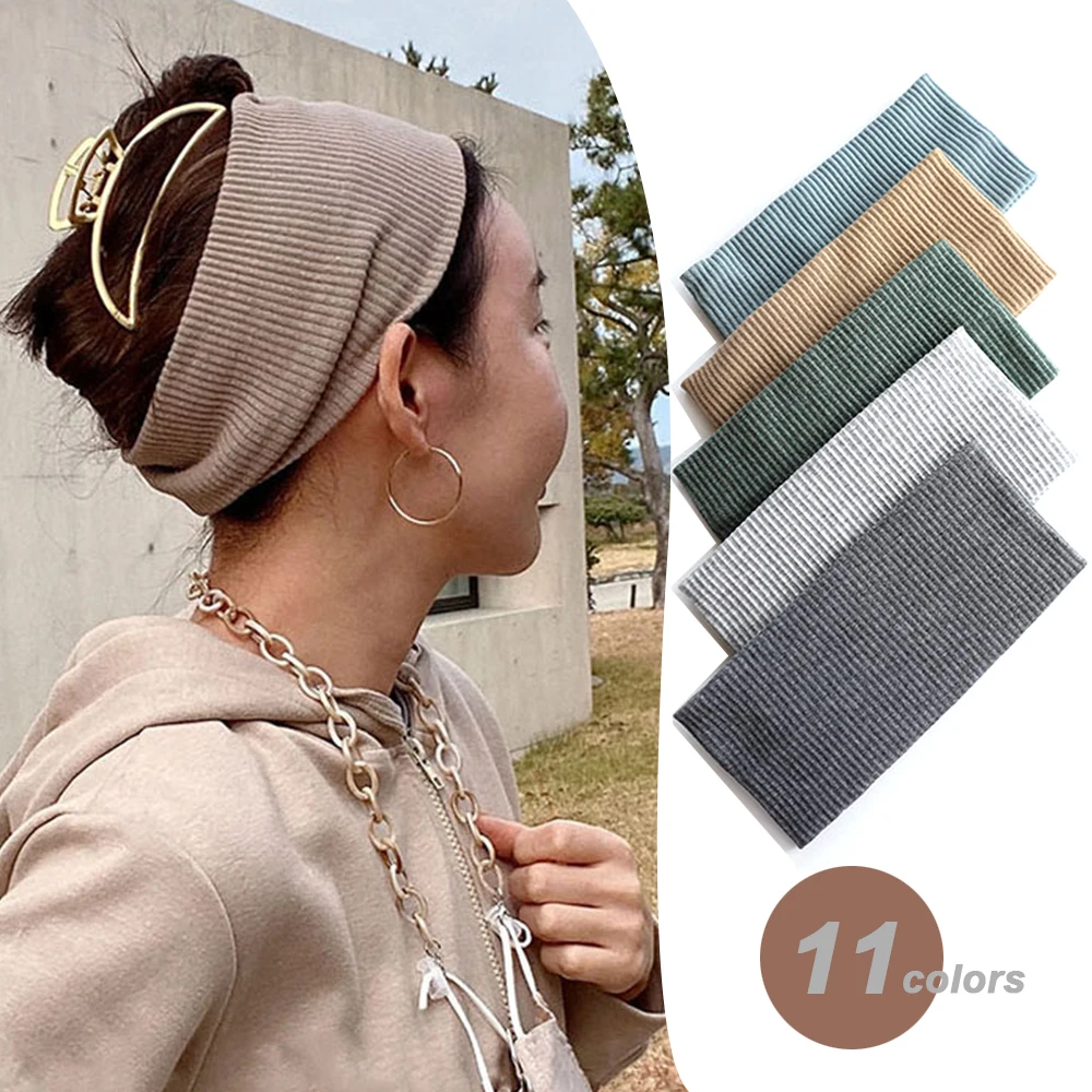 Non-Slip Elastic Sport Knitting Headbands For Hair Woman Hair Holder Headband Sweatbands for Women and Men In Winter