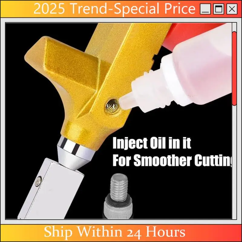 

A61Z Deals DIY Glass & Mirror Cutting Hand Tool, Dual-Purpose Tile Cutter Breaker With Oiling Hole For Home Use