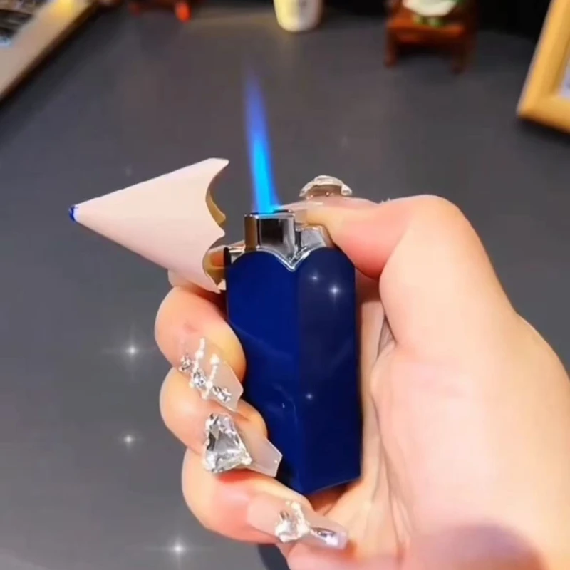 

2025 New Personalized Mini Sweet Jet Flame Lighter Portable Windproof Cigarette Lighter for Smokers Cigarette Accessories Tool