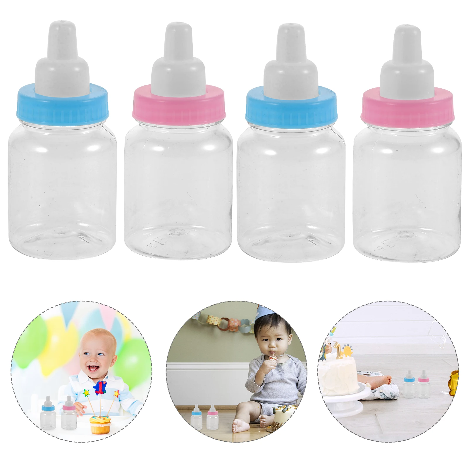 

24pcs Decorative Decorative Candy Baby Shower Tiny Baby Shower Bottle Pacifier Feeding Bottle Gift Boxes Plastic
