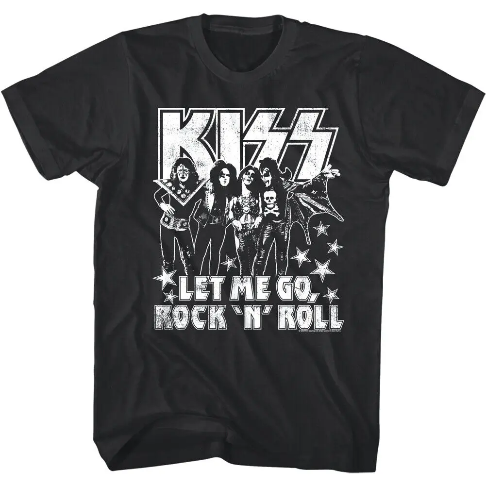 Kiss Let Me Go Rock N Roll Men'S T Shirt Hotter Than Hell Album Song Band