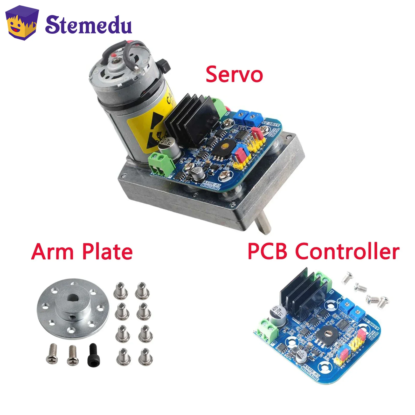 12V ~ 24V ASMC-05A torsi tinggi 110kg.cm / ASMC-05B 180kg.cm Robot Servo mengganti ASMC-04A ASMC-04AB/pelat lengan/pengontrol PCB