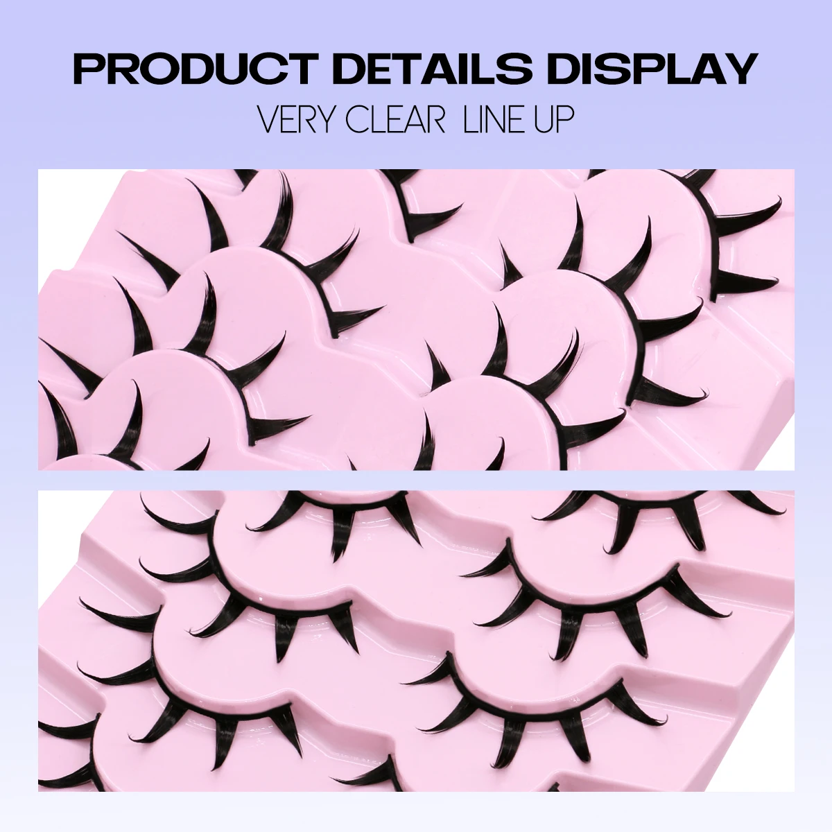 Groinneya mangá cílios 3d vison cílios naturais macio cruz finos cílios postiços 3d cílios naturais extensão de cílios