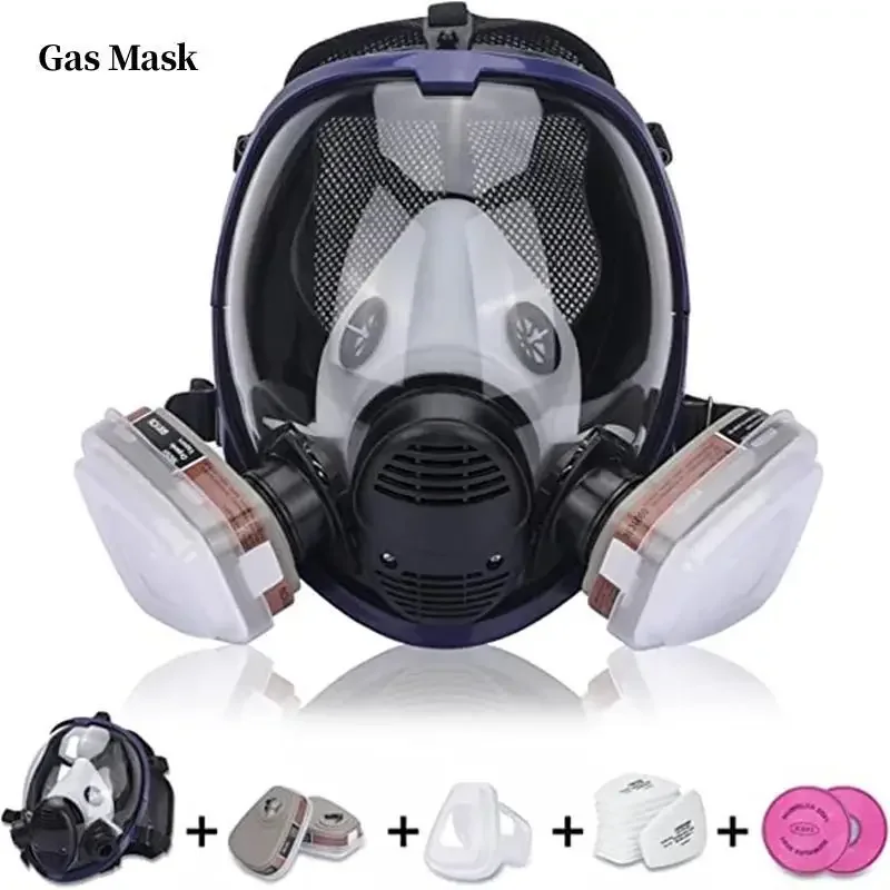 Chemische Maske 6800 15/17 in 1 Gasmaske Staub Atemschutzmaske Farbe Insektizid Spray Silikon Vollgesichtsfilter zum Laborschweißen