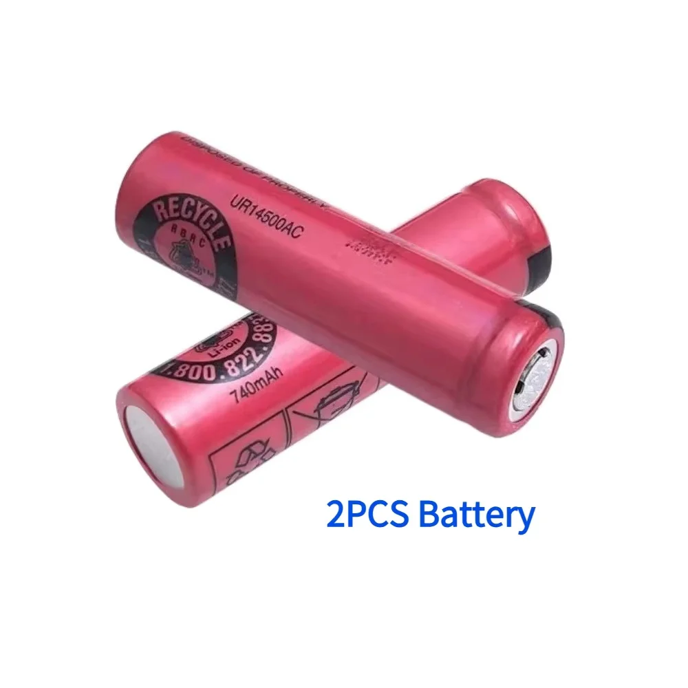 For Sanyo UR14500AC 3.7V 740mAh Flat Head Battery for Braun Oral B Pro 2 Type 3753 3768 3776 3794 S5 S7 S51 Toothbrush Batteries