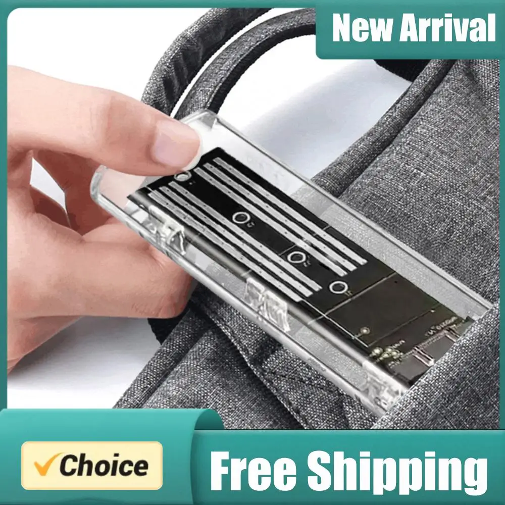 

Внешний прозрачный корпус для SSD M.2 NGFF SATA Type C USB 3.1, 10 Гбит/с, адаптер для внешнего SSD, совместимый с 2230, 2242, 2260, 2280