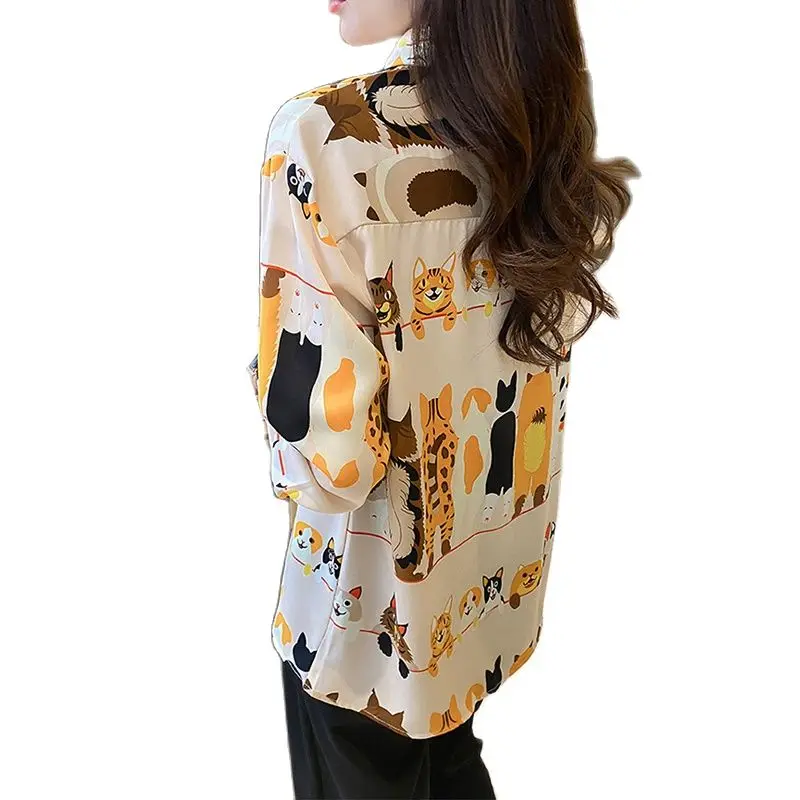 New chic ladies shirts Fashion printing women blouses 2022 Spring autumn causal Long sleeve blouses mujer blusas