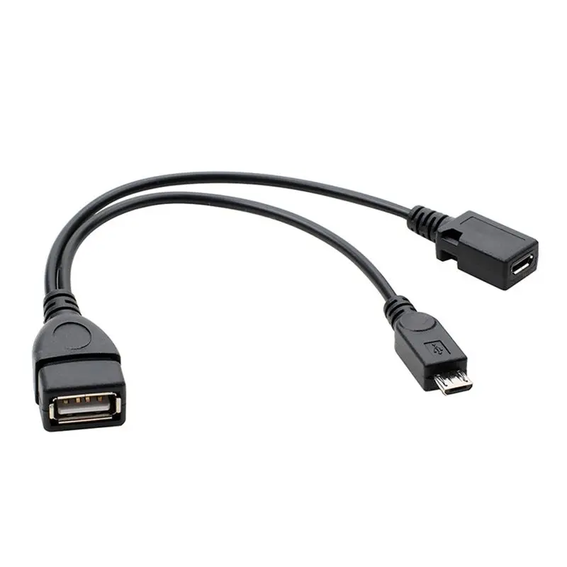 USB Female to Micro Male/Female Eith External Power Supply, Mobile Phone, Tablet, Micro OTG Data Cable With Power Supply Port