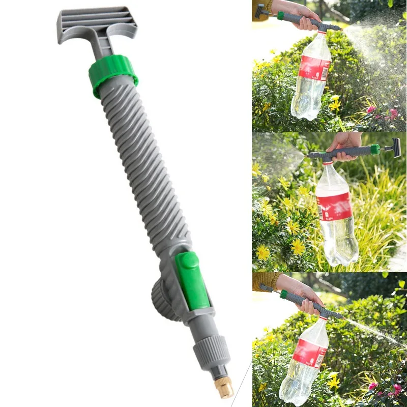 Bomba de aire portátil de alta presión, pulverizador manual, herramientas de riego para jardín, boquilla para botella de bebidas, herramientas agrícolas, 1 ud.
