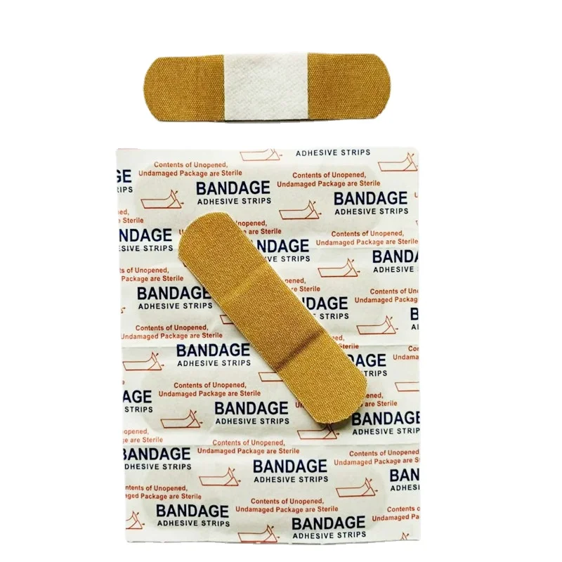 100pcs/lot Elastic Band Aid Skin Wound Patch Breathable Wound Dressing Tape Adhesive Bandage First Aid Patch Plaster