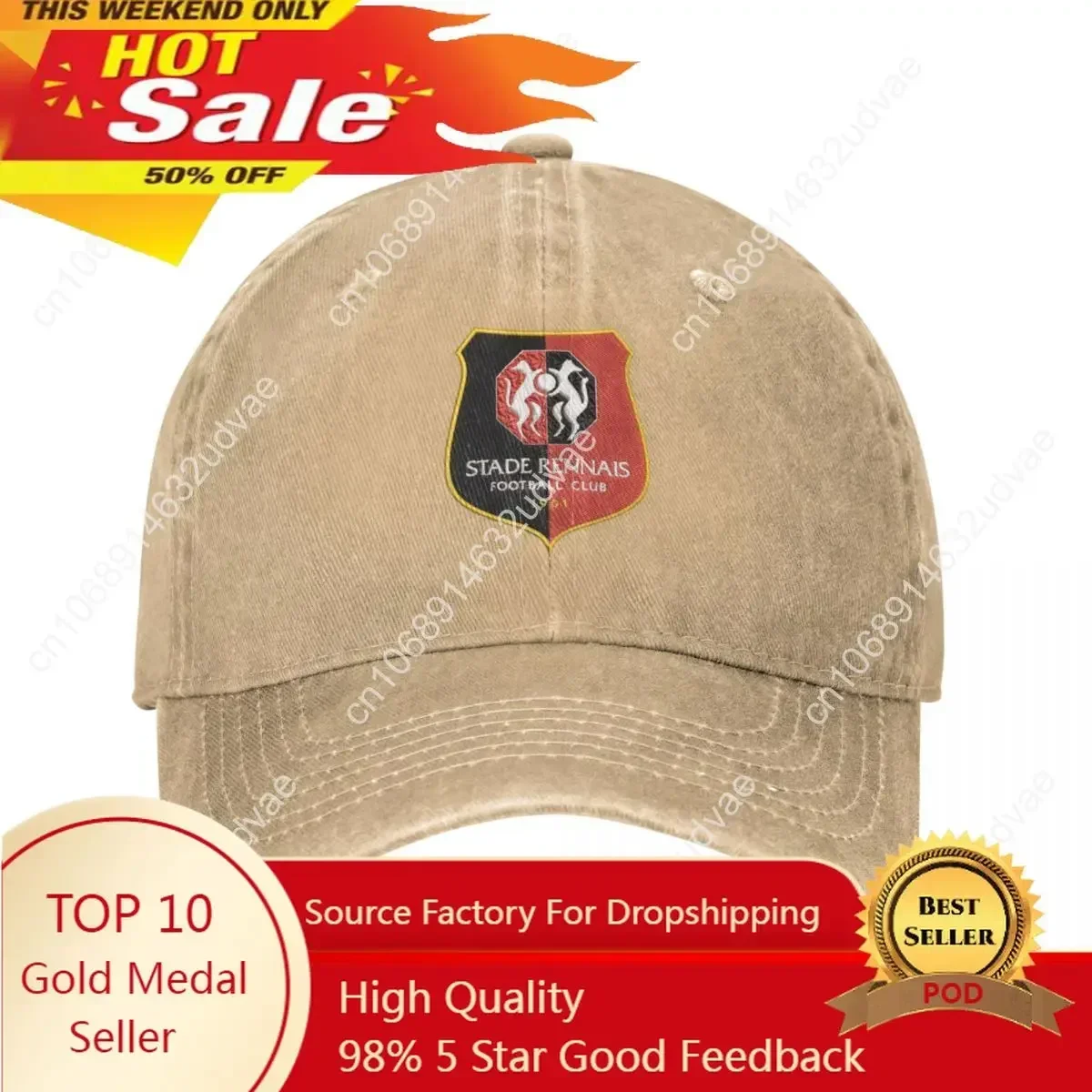 

Stade Rennais FC Embroidery Logo Cap Cowboy Hat Fishing caps Anime hat luxury woman cap Men's