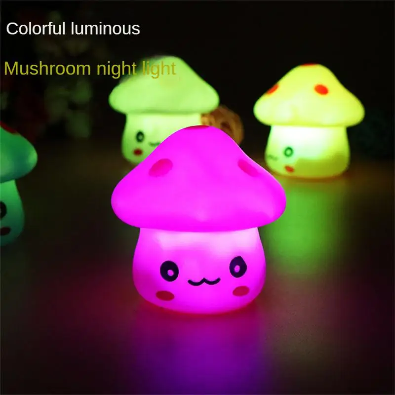 Cute LED Mushroom Lamp Party Lights Mini Soft Baby Child Sleeping Nightlight Novelty Luminous Toy Gift  Lights for Bedroom