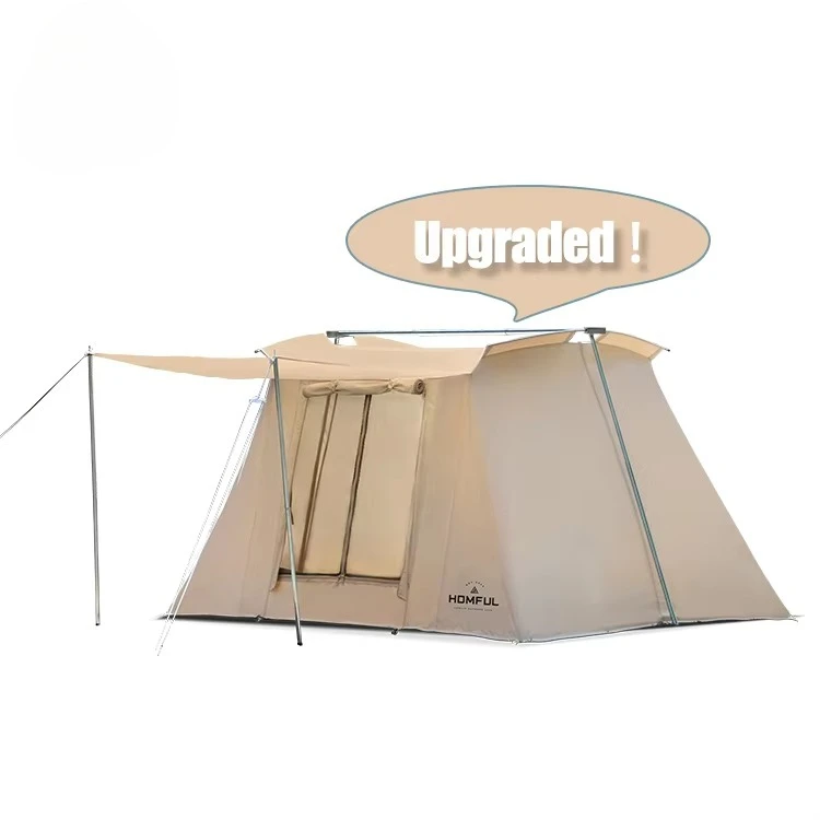 

NEW Waterproof 2 Person Camping Tent 7'x9' Canvas Cotton Tent Flex Bow Tent