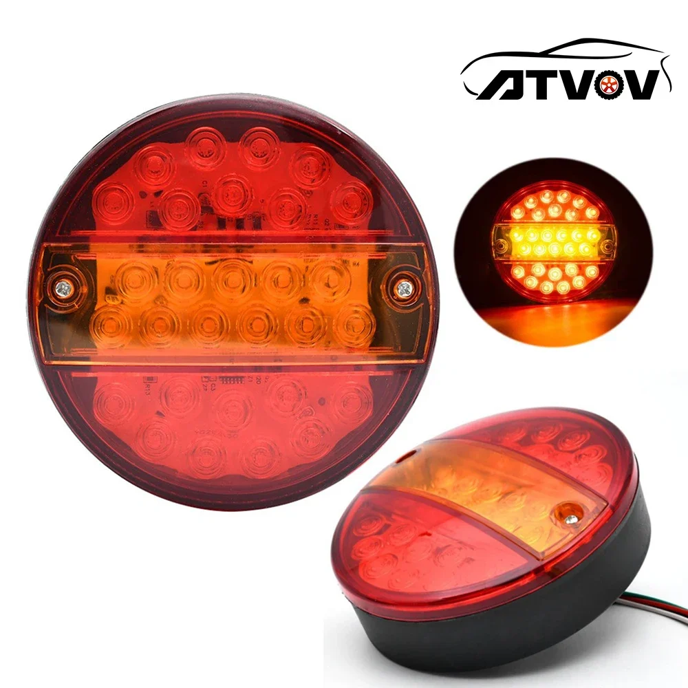 ATVOV 1/2/4PCS 12V-24V LED Tail Light Round 5.6